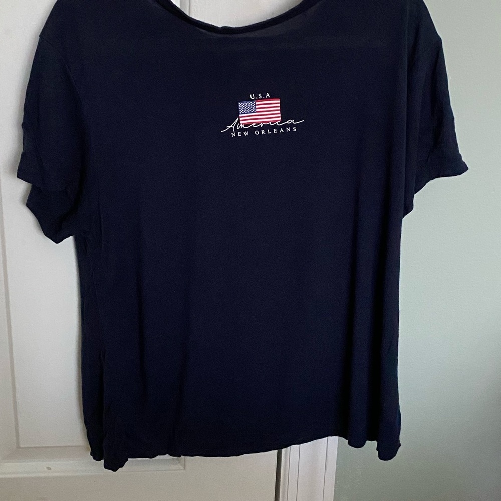 H&M cropped USA tee